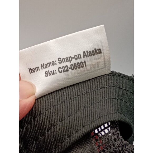 Snap-On Alaska Leather Patch Trucker Hat Adjustable Snapback Cap - Picture 8 of 8